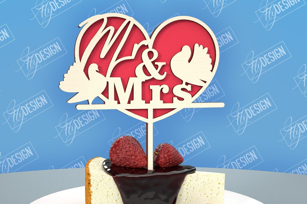 Intra απο ξύλο plywood 3mm-4mm πάχος – Topper Γαμήλιας Τούρτας | Cupcake Topper Δίασταση  20x20 cm INTRAFABR-98523703