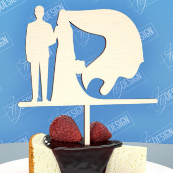 Intra απο ξύλο plywood 3mm-4mm πάχος – Topper Γαμήλιας Τούρτας | Cupcake Topper Δίασταση  20x20 cm INTRAFABR-98523711 - Image 1