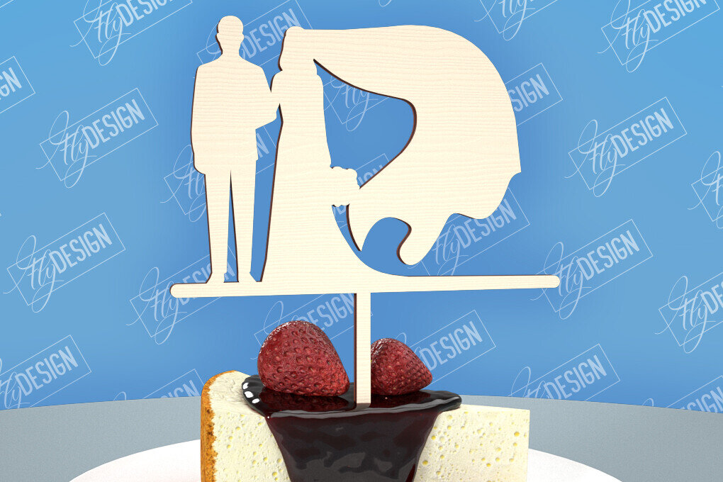 Intra απο ξύλο plywood 3mm-4mm πάχος – Topper Γαμήλιας Τούρτας | Cupcake Topper Δίασταση  20x20 cm INTRAFABR-98523711