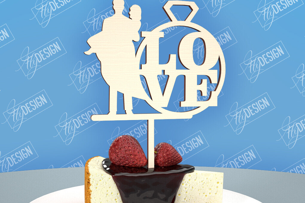 Intra απο ξύλο plywood 3mm-4mm πάχος – Topper Γαμήλιας Τούρτας | Cupcake Topper Δίασταση  20x20 cm INTRAFABR-98523716