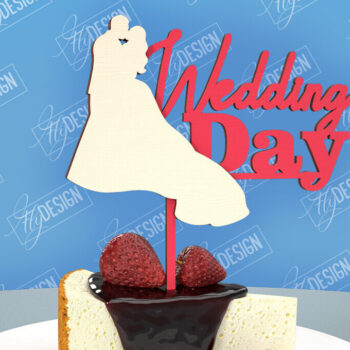 Intra απο ξύλο plywood 3mm-4mm πάχος – Topper Γαμήλιας Τούρτας | Cupcake Topper Δίασταση  20x20 cm INTRAFABR-98523740 - Image 1