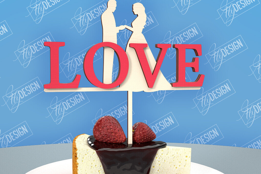 Intra απο ξύλο plywood 3mm-4mm πάχος – Topper Γαμήλιας Τούρτας | Cupcake Topper Δίασταση  20x20 cm INTRAFABR-98523743