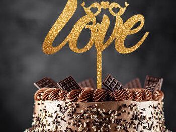 Intra απο ξύλο plywood 3mm-4mm πάχος – Γαμήλια τούρτα Topper Design Δίασταση  40x30 cm INTRAFABR-29805141 - Image 1