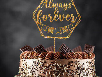 Intra απο ξύλο plywood 3mm-4mm πάχος – Γαμήλια τούρτα Topper Design Δίασταση  40x30 cm INTRAFABR-29805242 - Image 1