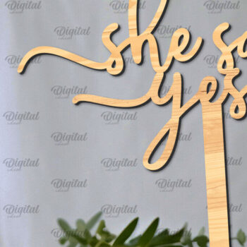 Intra απο ξύλο plywood 3mm-4mm πάχος – Topper Γαμήλιας Τούρτας Κοπή Laser Δίασταση  20x20 cm INTRAFABR-98917962 - Image 1