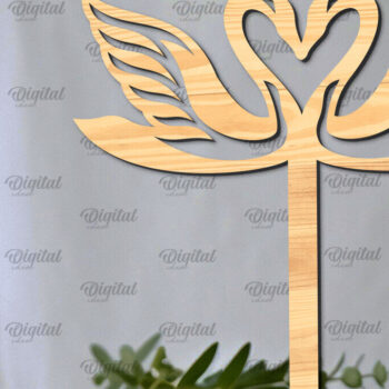 Intra απο ξύλο plywood 3mm-4mm πάχος – Topper Γαμήλιας Τούρτας Κοπή Laser Δίασταση  20x20 cm INTRAFABR-98918000 - Image 1