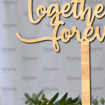 Intra απο ξύλο plywood 3mm-4mm πάχος – Topper Γαμήλιας Τούρτας Κοπή Laser Δίασταση  20x20 cm INTRAFABR-98918144 - Image 1