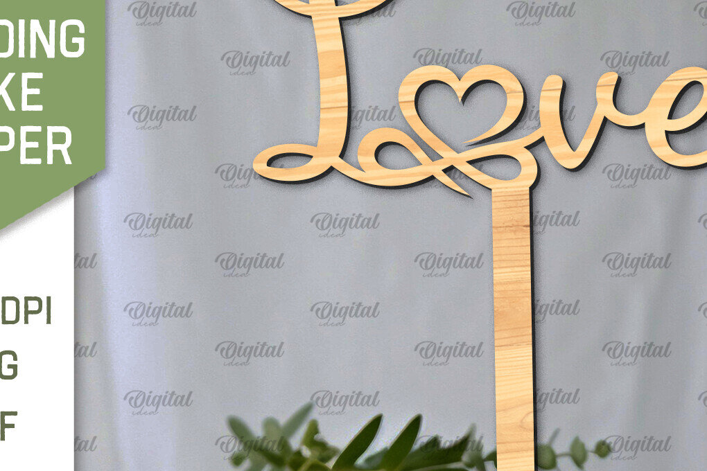 Intra απο ξύλο plywood 3mm-4mm πάχος – Topper Γαμήλιας Τούρτας Κοπή Laser Δίασταση  20x20 cm INTRAFABR-98917702