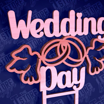 Intra απο ξύλο plywood 3mm-4mm πάχος –  κοπής Laser Topper Topper Γαμήλιας Τούρτας Δίασταση  20x20 cm INTRAFABR-94079704 - Image 3