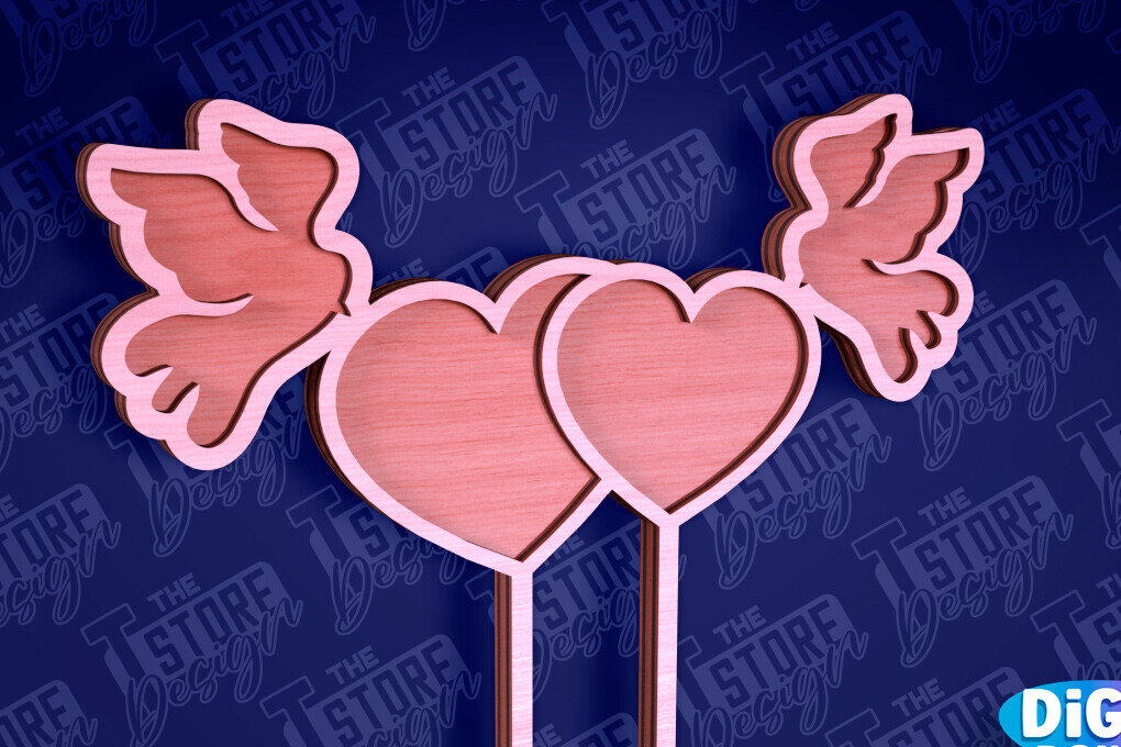 Intra απο ξύλο plywood 3mm-4mm πάχος –  κοπής Laser Topper Topper Γαμήλιας Τούρτας Δίασταση  20x20 cm INTRAFABR-94079648