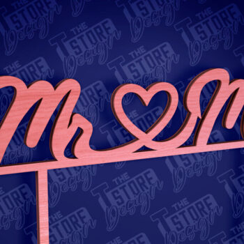 Intra απο ξύλο plywood 3mm-4mm πάχος –  κοπής Laser Topper Topper Γαμήλιας Τούρτας Δίασταση  20x20 cm INTRAFABR-94079667 - Image 1