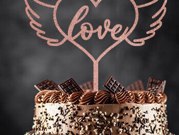 Intra απο ξύλο plywood 3mm-4mm πάχος – Γαμήλια τούρτα Topper Design Δίασταση  40x30 cm INTRAFABR-29794362 - Image 1