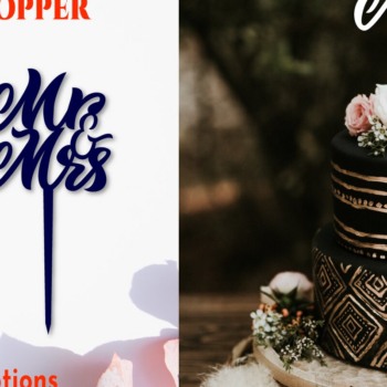 Intra απο ξύλο plywood 3mm-4mm πάχος – Topper Γαμήλιας Τούρτας. Ο κύριος και η κυρία Δίασταση  20x20 cm INTRAFABR-20987529 - Image 1