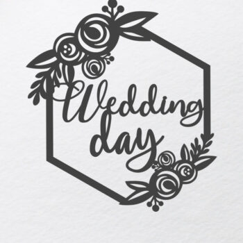 Intra απο ξύλο plywood 3mm-4mm πάχος – Wedding Cake Topper Mr and Mrs Δίασταση  20x20 cm INTRAFABR-29436999 - Image 3