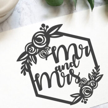 Intra απο ξύλο plywood 3mm-4mm πάχος – Wedding Cake Topper Mr and Mrs Δίασταση  20x20 cm INTRAFABR-29436999 - Image 5