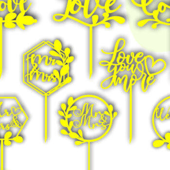 Intra απο ξύλο plywood 3mm-4mm πάχος – Wedding Cake Topper, Mr and Mrs Δίασταση  20x20 cm INTRAFABR-116623585 - Image 4