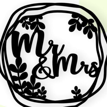 Intra απο ξύλο plywood 3mm-4mm πάχος – Wedding Cake Topper, Mr and Mrs Δίασταση  20x20 cm INTRAFABR-117202267 - Image 3