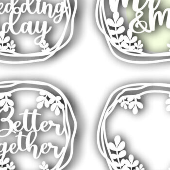 Intra απο ξύλο plywood 3mm-4mm πάχος – Wedding Cake Topper, Mr and Mrs Δίασταση  20x20 cm INTRAFABR-117202267 - Image 6