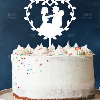 Intra απο ξύλο plywood 3mm-4mm πάχος – Topper Γαμήλιας Τούρτας, Wedding Δίασταση  20x20 cm INTRAFABR-119732295 - Image 1