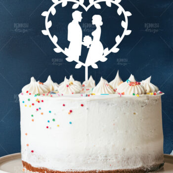 Intra απο ξύλο plywood 3mm-4mm πάχος – Topper Γαμήλιας Τούρτας, Wedding Δίασταση  20x20 cm INTRAFABR-119732302 - Image 1