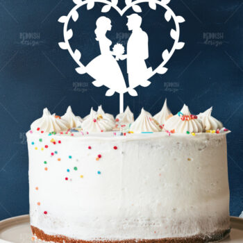 Intra απο ξύλο plywood 3mm-4mm πάχος – Topper Γαμήλιας Τούρτας, Wedding Δίασταση  20x20 cm INTRAFABR-119732334 - Image 1