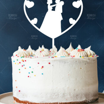 Intra απο ξύλο plywood 3mm-4mm πάχος – Topper Γαμήλιας Τούρτας, Wedding Δίασταση  20x20 cm INTRAFABR-119732471 - Image 1