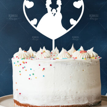 Intra απο ξύλο plywood 3mm-4mm πάχος – Topper Γαμήλιας Τούρτας, Wedding Δίασταση  20x20 cm INTRAFABR-119732500 - Image 1