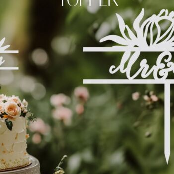 Intra απο ξύλο plywood 3mm-4mm πάχος – Πακέτο Toppers Wedding Cake Δίασταση  20x20 cm INTRAFABR-120481646 - Image 2