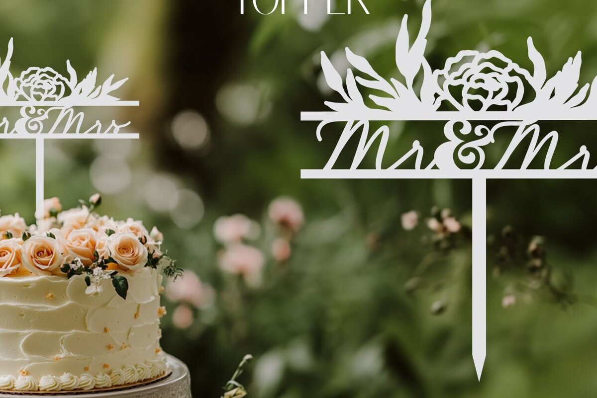 Intra απο ξύλο plywood 3mm-4mm πάχος – Πακέτο Toppers Wedding Cake Δίασταση  20x20 cm INTRAFABR-120481646 - Image 3
