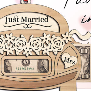 Intra απο ξύλο plywood 3mm-4mm πάχος – Δώρο γαμήλιου αυτοκινήτου για κάτοχος χρημάτων Just Δίασταση 20x20 cm INTRAFABR-103574910