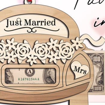 Intra απο ξύλο plywood 3mm-4mm πάχος – Δώρο γαμήλιου αυτοκινήτου για κάτοχος χρημάτων Just Δίασταση  20x20 cm INTRAFABR-103574910 - Image 1