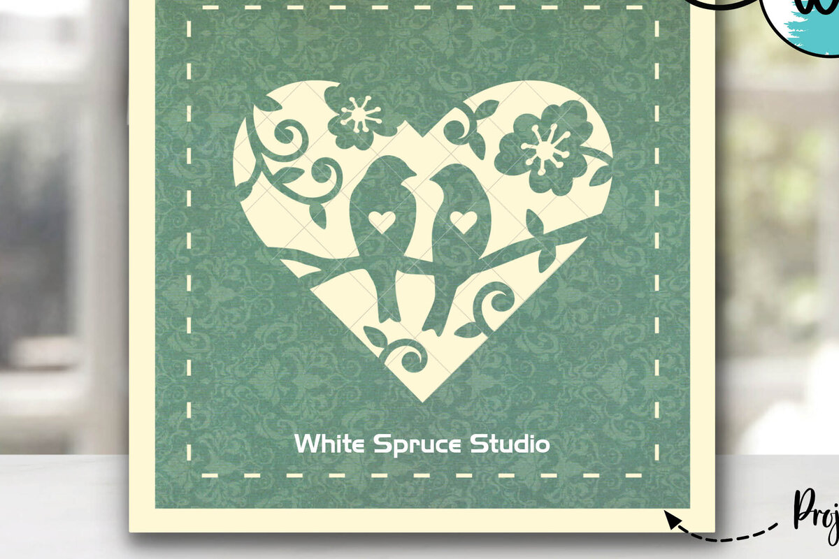 Intra απο ξύλο plywood 3mm-4mm πάχος – Πρότυπο κάρτας γάμου, Lovebirds Δίασταση  20x20 cm INTRAFABR-112907024