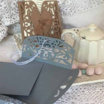 Intra απο ξύλο plywood 3mm-4mm πάχος – Κάρτα γάμου Δίασταση  20x20 cm INTRAFABR-4442219 - Image 2