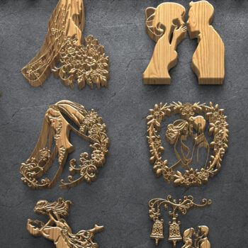 Intra απο ξύλο plywood 3mm-4mm πάχος – Πακέτο Laser Ρολόι Γάμου Δίασταση  20x20 cm INTRAFABR-122067438 - Image 1