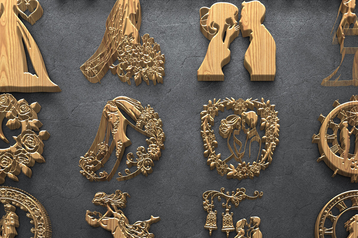 Intra απο ξύλο plywood 3mm-4mm πάχος – Πακέτο Laser Ρολόι Γάμου Δίασταση  20x20 cm INTRAFABR-122067438