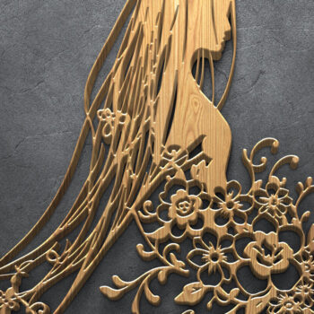 Intra απο ξύλο plywood 3mm-4mm πάχος – Πακέτο Laser Ρολόι Γάμου Δίασταση  20x20 cm INTRAFABR-122067438 - Image 4