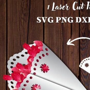 Intra απο ξύλο plywood 3mm-4mm πάχος – Πακέτο με χωνάκια κομφετί γάμου Δίασταση  20x20 cm INTRAFABR-34159107 - Image 10