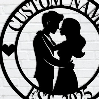 Intra απο ξύλο plywood 3mm-4mm πάχος –  πινακίδα Ζευγάρι Γάμου, Δίασταση  20x20 cm INTRAFABR-112642495 - Image 1