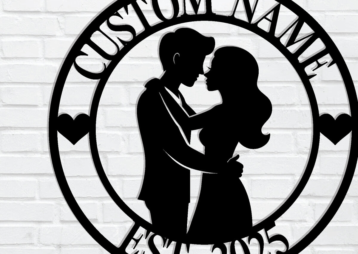 Intra απο ξύλο plywood 3mm-4mm πάχος –  πινακίδα Ζευγάρι Γάμου, Δίασταση  20x20 cm INTRAFABR-112642495