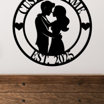 Intra απο ξύλο plywood 3mm-4mm πάχος –  πινακίδα Ζευγάρι Γάμου, Δίασταση  20x20 cm INTRAFABR-112642495 - Image 2