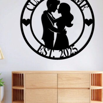 Intra απο ξύλο plywood 3mm-4mm πάχος –  πινακίδα Ζευγάρι Γάμου, Δίασταση  20x20 cm INTRAFABR-112642495 - Image 3