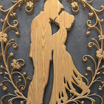 Intra απο ξύλο plywood 3mm-4mm πάχος – Wedding Couple Story Δίασταση  20x20 cm INTRAFABR-122067994 - Image 5