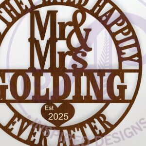 Intra απο ξύλο plywood 3mm-4mm πάχος – Ζευγάρια γάμου Mr and Mrs Laser Sign Δίασταση  40x30 cm INTRAFABR-124552036