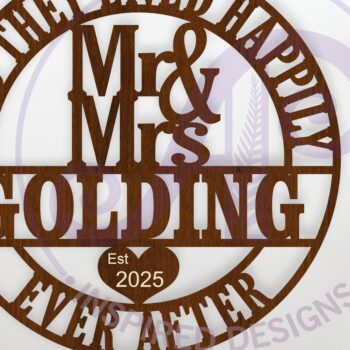 Intra απο ξύλο plywood 3mm-4mm πάχος – Ζευγάρια γάμου Mr and Mrs Laser Sign Δίασταση  40x30 cm INTRAFABR-124552036 - Image 1