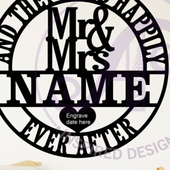 Intra απο ξύλο plywood 3mm-4mm πάχος – Ζευγάρια γάμου Mr and Mrs Laser Sign Δίασταση  40x30 cm INTRAFABR-124552036 - Image 2