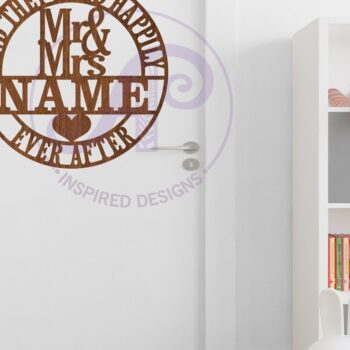 Intra απο ξύλο plywood 3mm-4mm πάχος – Ζευγάρια γάμου Mr and Mrs Laser Sign Δίασταση  40x30 cm INTRAFABR-124552036 - Image 4