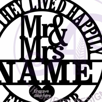 Intra απο ξύλο plywood 3mm-4mm πάχος – Ζευγάρια γάμου Mr and Mrs Laser Sign Δίασταση  40x30 cm INTRAFABR-124552036 - Image 5