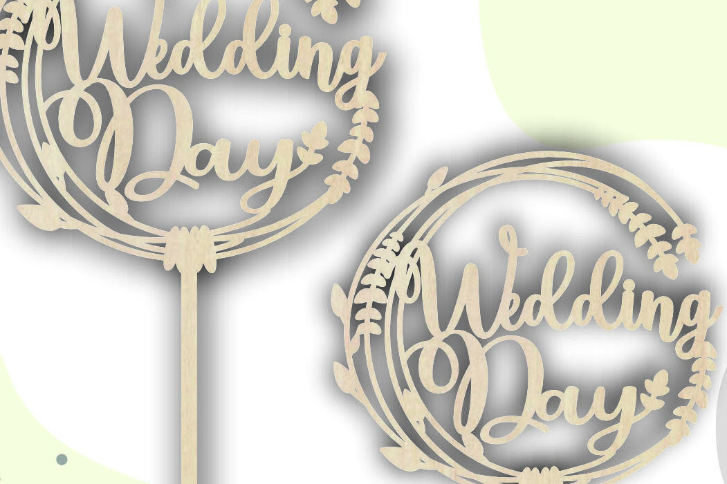 Intra απο ξύλο plywood 3mm-4mm πάχος – Wedding Day Cake Topper, Mr and Mrs Δίασταση  20x20 cm INTRAFABR-116492219