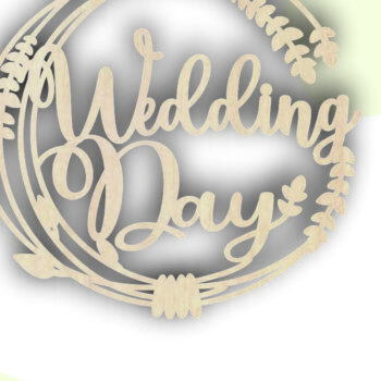 Intra απο ξύλο plywood 3mm-4mm πάχος – Wedding Day Cake Topper, Mr and Mrs Δίασταση  20x20 cm INTRAFABR-116492219 - Image 3