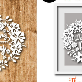 Intra απο ξύλο plywood 3mm-4mm πάχος – Wedding Day Laser/χάρτινο  κοπής Δίασταση  20x20 cm INTRAFABR-61609931 - Image 1